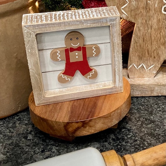 Gingerbread Man/Coffee Helps Reversible Sign - Picture 1 of 5